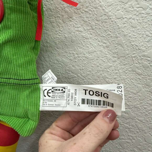 Ikea Tosig Clown Soft Toy With Zip Back Pocket - Picture 3 of 8